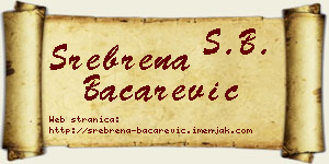 Srebrena Bačarević vizit kartica